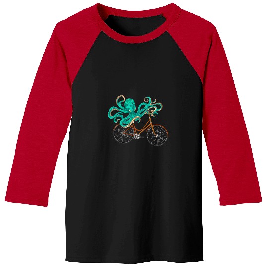 Octopuss Lover Ocean Animal Kraken Bicycle Sea Monster Cycling Octopus Baseball Tees