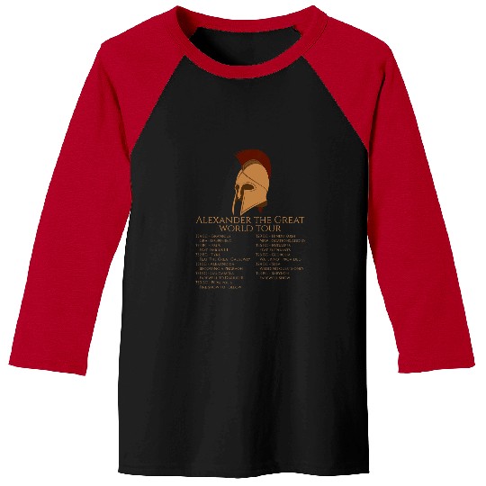 Alexander The Great World Tour Classical Greek History Baseball Tees