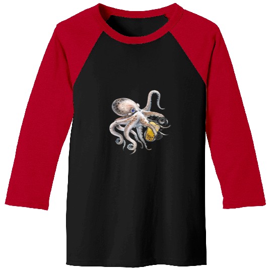 Octopuss Lover Boba Tea Octopuss Kraken Cephalopod Bubble Milk Tea Lover Baseball Tees