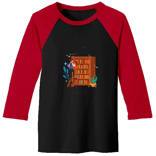 Reading Book Librarian Books Literature Reading Library Reader Baseball Tees