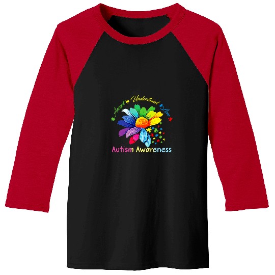 Autism Choose Kind Autism Awareness Sunflower Mom Women Kids 22 Neurodiverse Baseball Tees