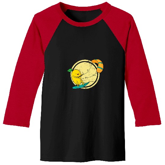 Surf Life Lemon at Kite Surfing Baseball Tees