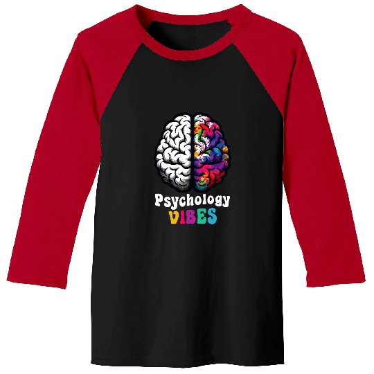 Psychology Vibes University Student Mind Brain Psychology Baseball Tees