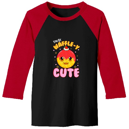 Waffle Lover Super Cute Strawberry Jam Waffle Breakfast Baseball Tees
