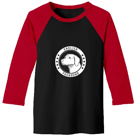 English Foxhound Dog Portrait 3 Baseball Tees