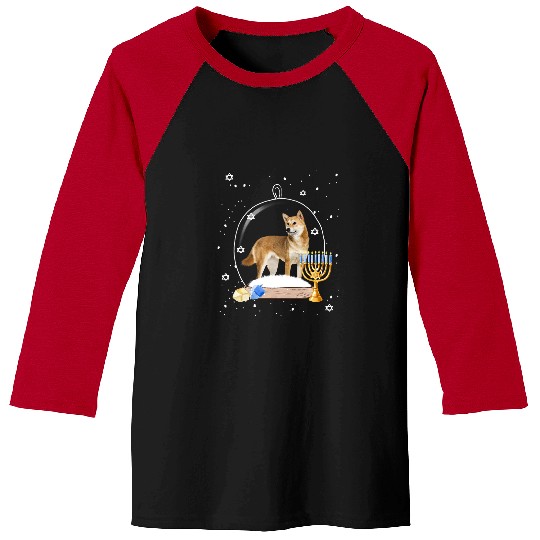 Dog Shiba Inu Hanukkah Shiba Inu Dog Snow Globe Pajama Baseball Tees