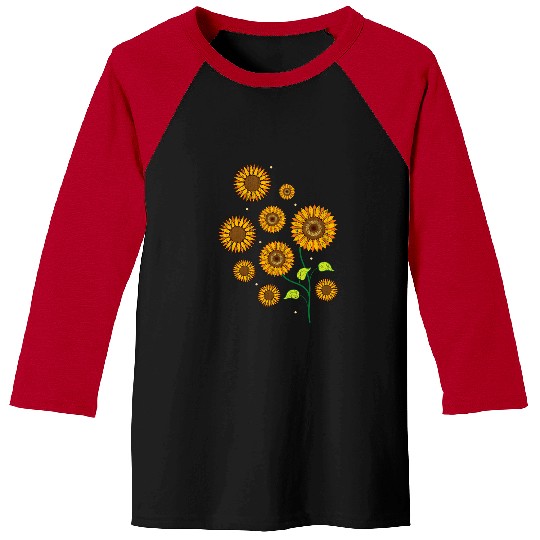 Florist Hippie Flower Gardener vintages Yellow Sunflower Baseball Tees