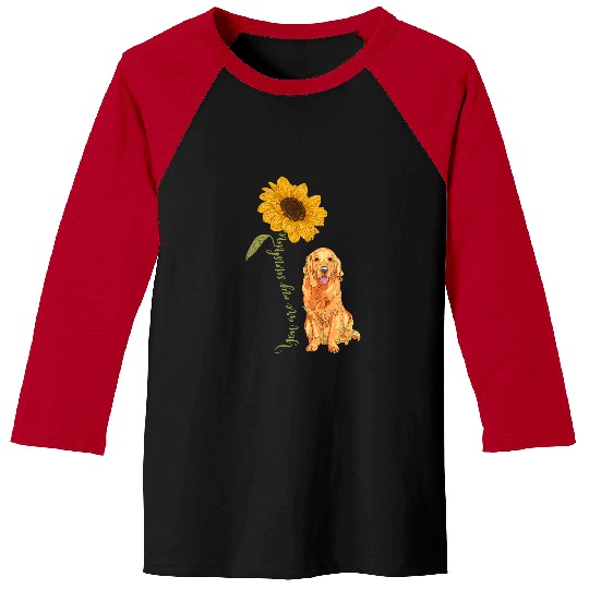 Goldie Sunflower Sunshine Golden Retriever Pet Dog Girls Women 544 Golden Retriever Dog Baseball Tees