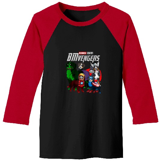 BMvengers Superheros Bernese Mountain Dog Lovers Gifts Baseball Tees