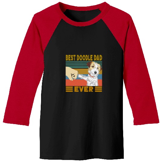 Goldendoodle Mens Fathers Day Dog Dad bests Doodle Dad Ever Goldendoodle Mens Doodle Dog Baseball Tees