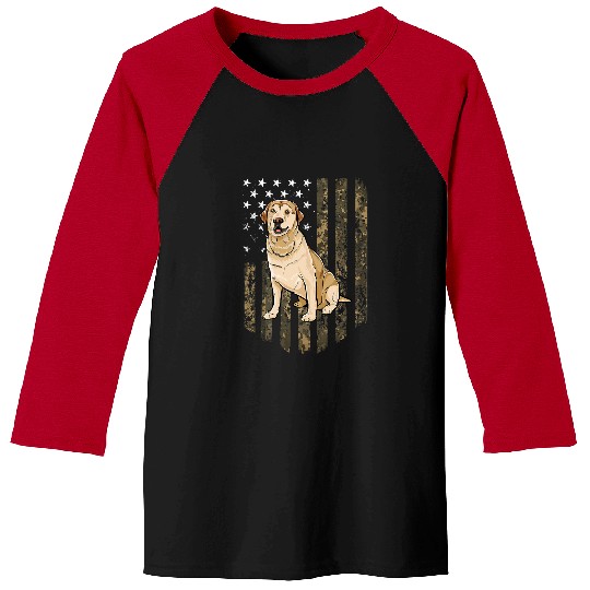 Labrador Lab Dog Camouflage Baseball Tees