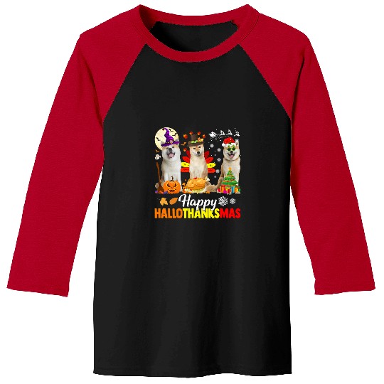 Dog Shiba Inu Lover Hallothanksmas Dog Dad Dog Mom Baseball Tees