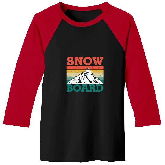 Skiing Ski Snowboard Retro Snowboarding Vacation Skiing Snowboarder Baseball Tees