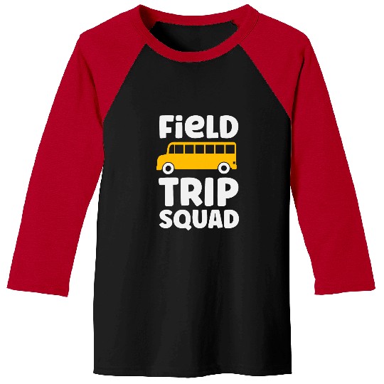 Field Trip Squad School Bus Field Day Vibes Baseball Tees