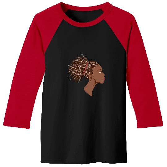 Black History Month Afro Word Art Natural Hair Baseball Tees