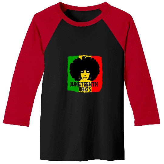 Afro Diva Juneteenth Freeish since 1865 Baseball Tees