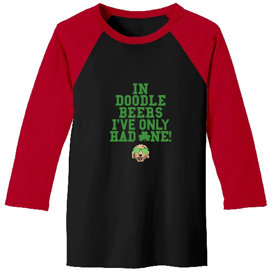 Goldendoodle St Patricks Day Doodle Beers Dog Gift Doodle Dog Baseball Tees