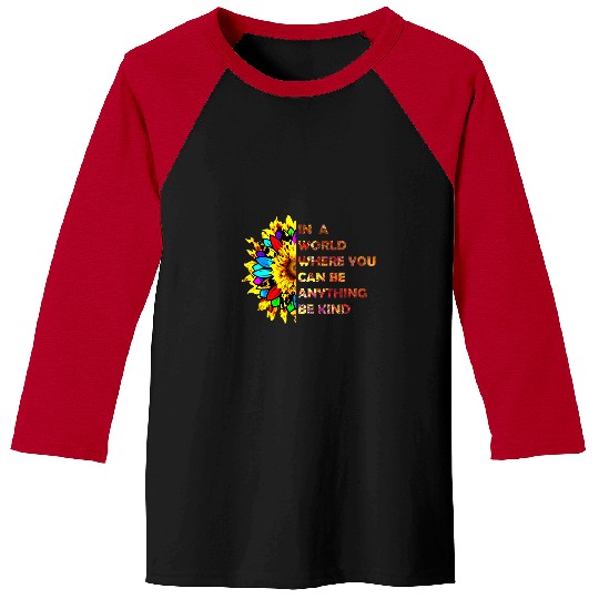 Autism Awareness Kindness Be Kind Sunflower Men Women Kids 31 Neurodiverse Baseball Tees