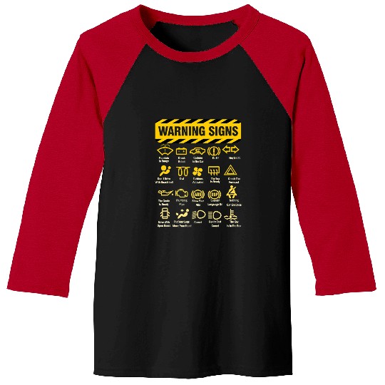 Warning Signs Funny Car Mechanic Baseball Tees