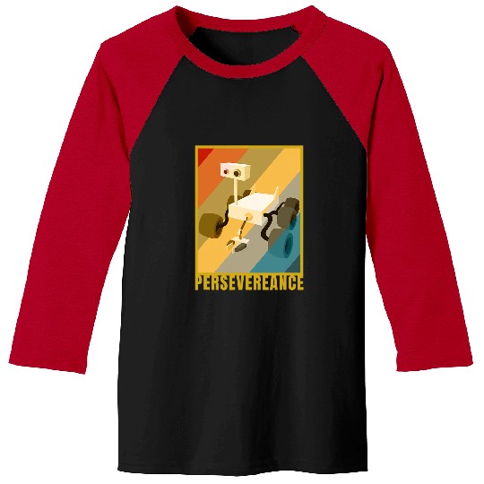 Colonize Mars Perseverance Rover Retro Portrait Space Lover Baseball Tees