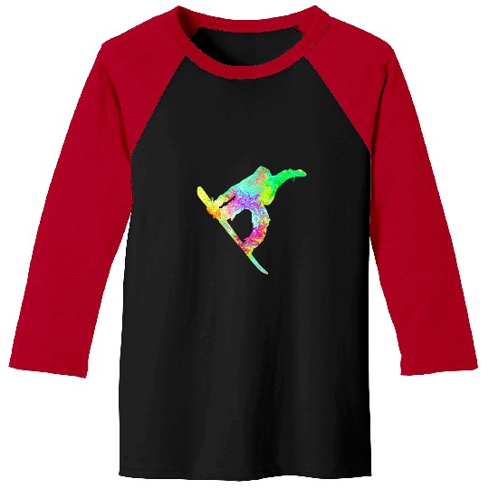 Skiing Ski Snowboarder Snowboarding 1 Baseball Tees