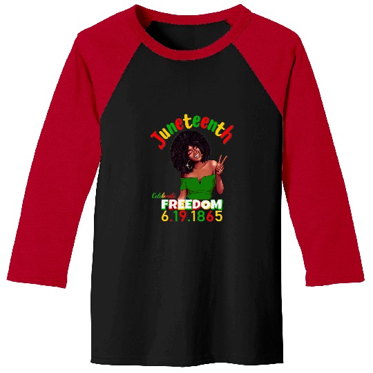1865 Juneteenth Celebrate African American Freedom Day Women 1 Baseball Tees