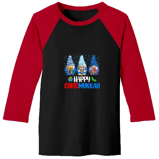 Happy Chrismukkah Gnomes Merry Christmas And Happy Hanukkah193 Baseball Tees