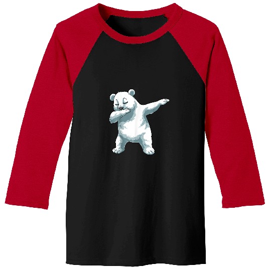 Funny Bear Dabbings Polar Bear Dab Bear Dancing Arctic Birthday Party Cute Bears Baseball Tees