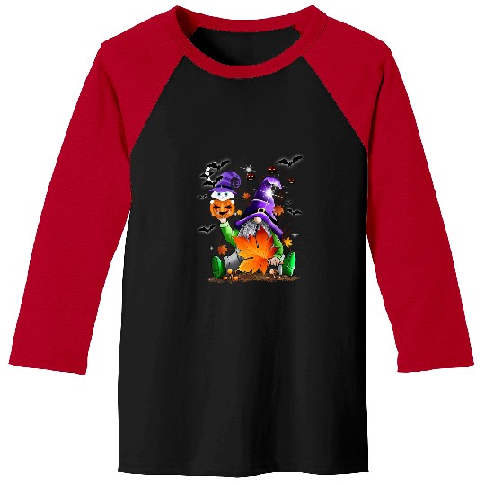 Halloween Gnomes Cute Autumn Pumpkin Fall Funny Holiday39 Baseball Tees