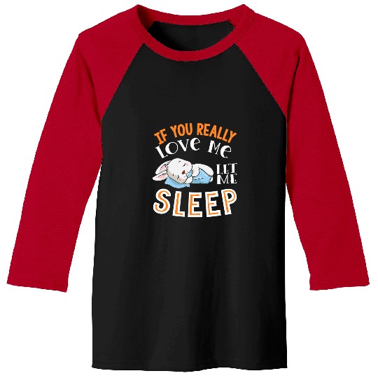 Rabbits Cute Sleeping Bunny Graphic Women Men Kids Rabbit Lover 2 Baseball Tees