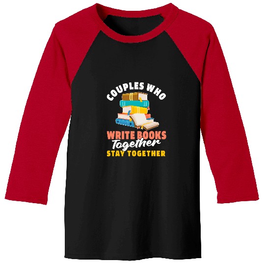 Reading Book Writer Couple Poetry Book Novelist Author Reader Baseball Tees