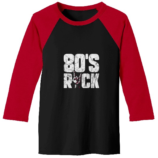 80s Rock Music Band Musician Rock Concert Distressed Baseball Tees