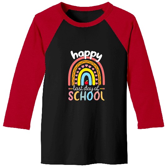 Groovy Happy Last Day Of School Teacher Student Graduation 4 Baseball Tees