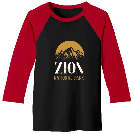 Camping Hiking Outdoor Gift Zion National Park Baseball Tees
