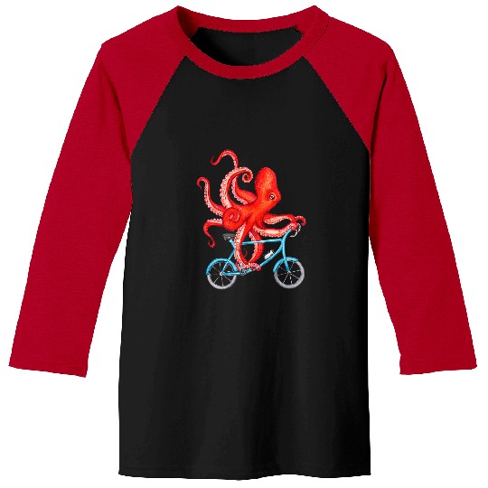 Octopuss Lover Bicycle Bike Cycling Beach Ocean Sea Octopuss Lover Baseball Tees