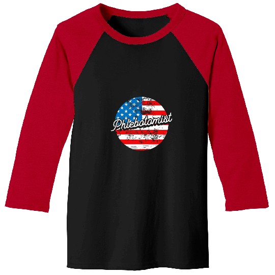 Phlebotomist US Flag Proud American Phlebotomy Venipuncture 1 Baseball Tees