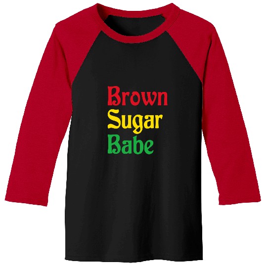 Brown Sugar Babe Proud Black Afro Women African Pride BHM 1 Baseball Tees