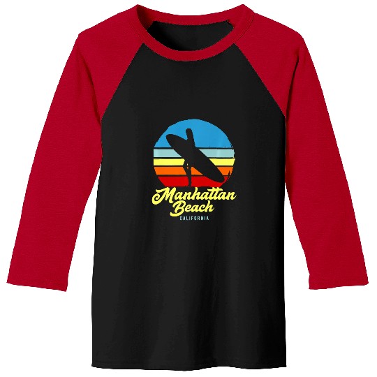 Surf Life vintages Manhattan Beach californias Surf Baseball Tees