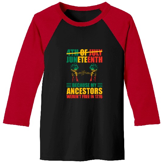 African American Juneteenth Is My Independence Day 7 Baseball Tees