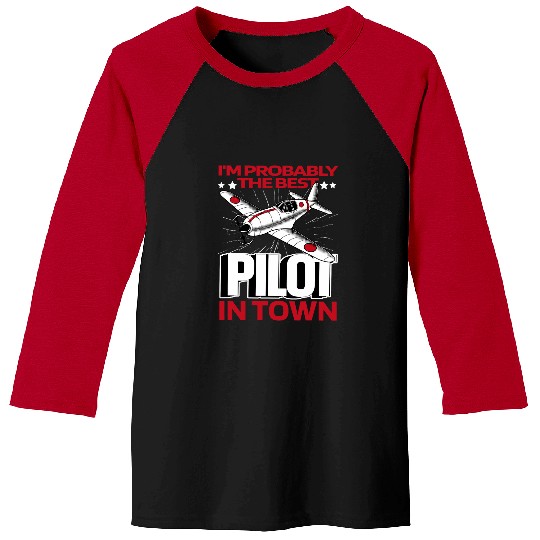 Funny Aviator Aviation Fly Aircraft Flying Airplane Pilot Baseball Tees