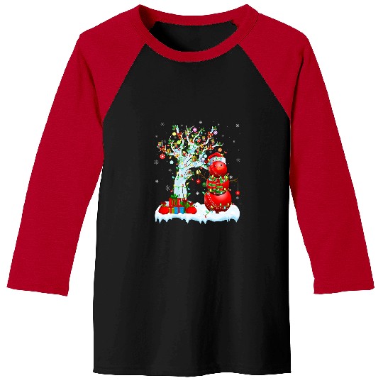 Cricket Fan xmass Tree Lighting Snowman Cricket Ball Christmas Baseball Tees