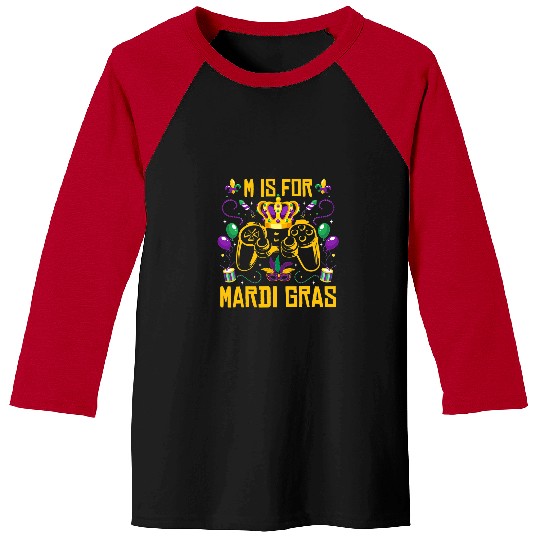 Video Game Mardi Gras carnivals Gaming Controller Boys Party Baseball Tees