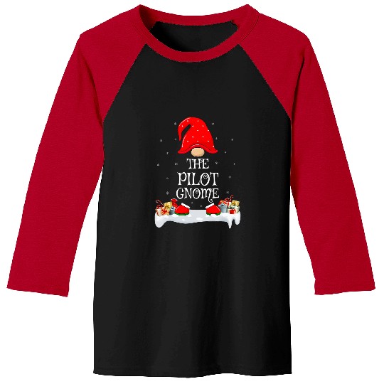 Family Matching Group The Pilot Gnome Christmas Baseball Tees