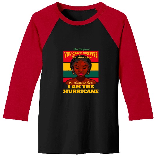 Afro American Woman Girl Hurricane Protest Baseball Tees