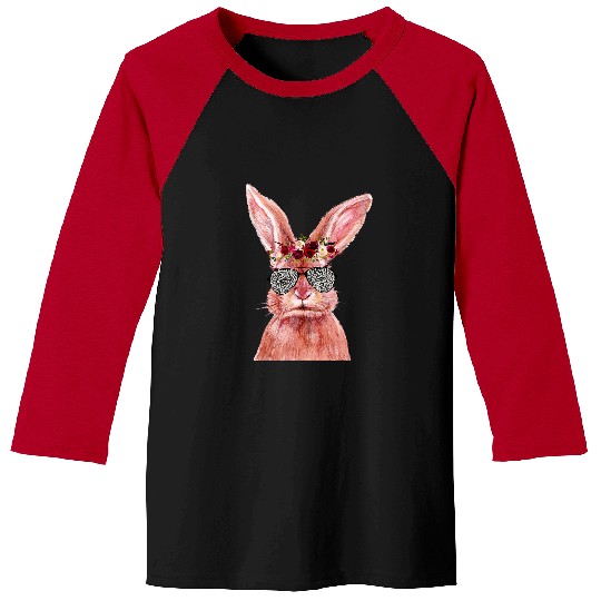 Rabbits Sunglass Japanese Cherry Cute Blossom Sakura Flower Baseball Tees