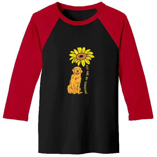 Goldie Sunflower Sunshine Golden Retriever Pet Dog Girls Women 214 Golden Retriever Dog Baseball Tees