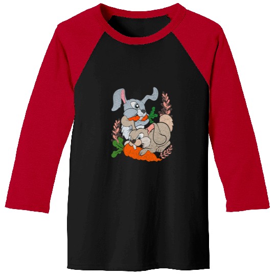 Rabbits Carrot Bunnies Cute Pet Owner Funny Animal Rabbit Baseball Tees