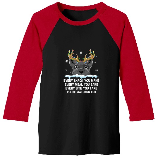Dog Scottish Terrier Reindeer Scottish Terrier Every Snack You Make Light Snow Baseball Tees