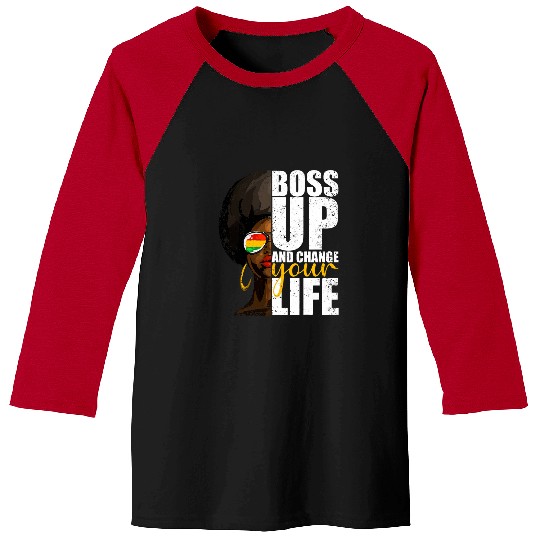 Boss Up and Change Your Life Motivational Black Proud Baseball Tees