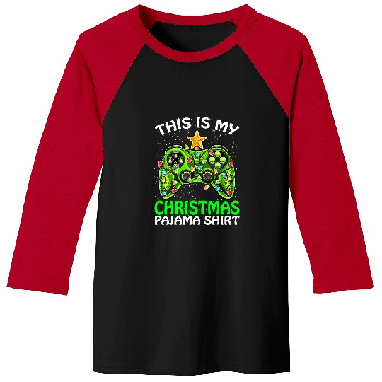 Game This Is My Christmas Pajama Video Game xmass Lights 199 Baseball Tees